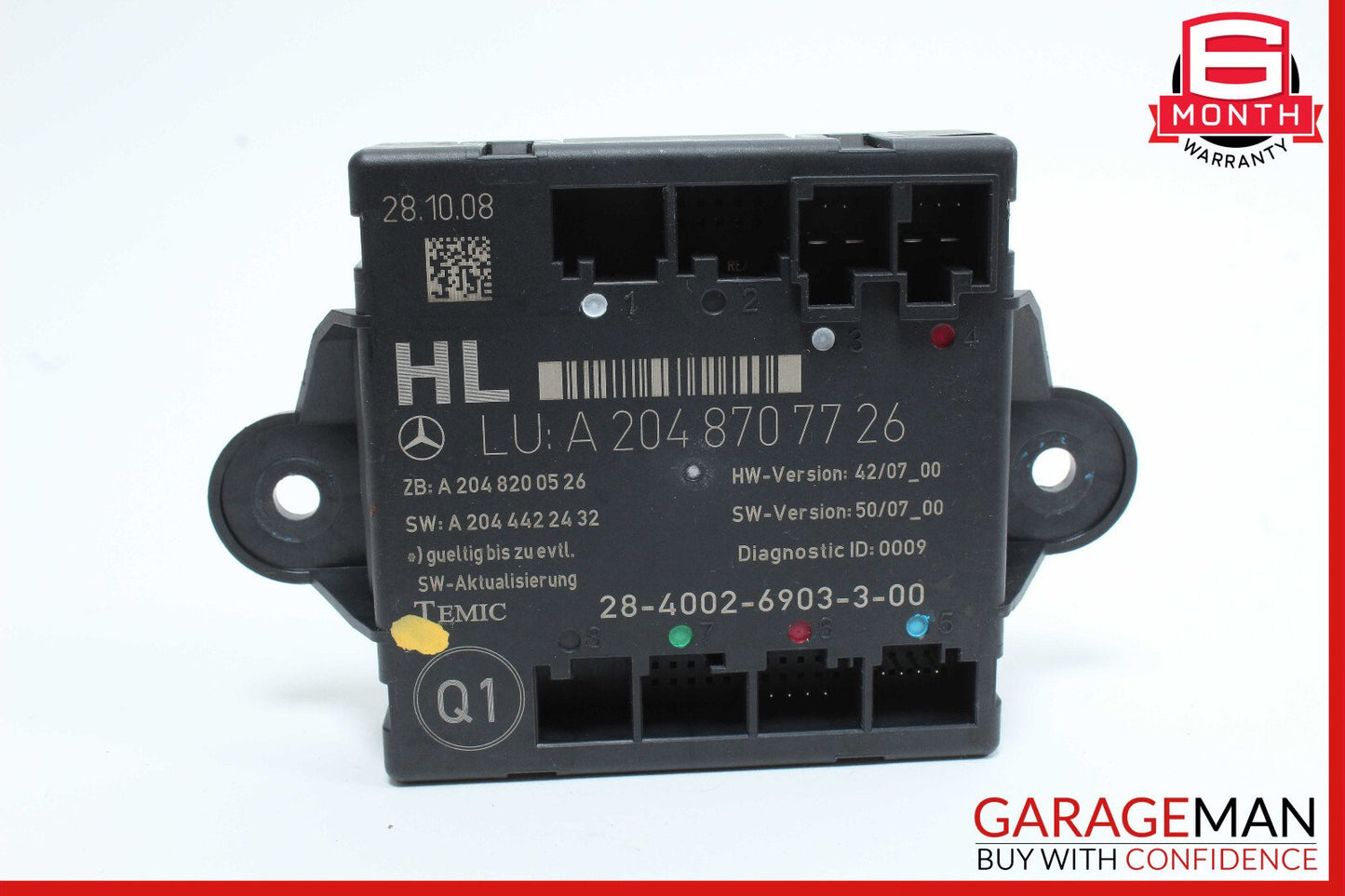 08-18 Mercedes W204 C300 CLS550 GLK350 Rear Left Side Door Control Module OEM
