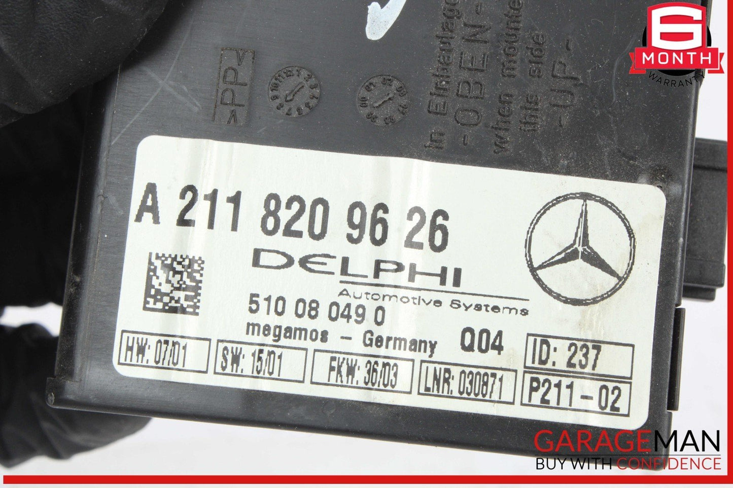 03-06 Mercedes W211 E320 Anti Theft Alarm Control Module Unit 2118209626 OEM