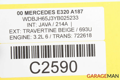00-02 Mercedes W210 E320 Left Driver Side Dash Molding Trim Panel Bezel Wood OEM