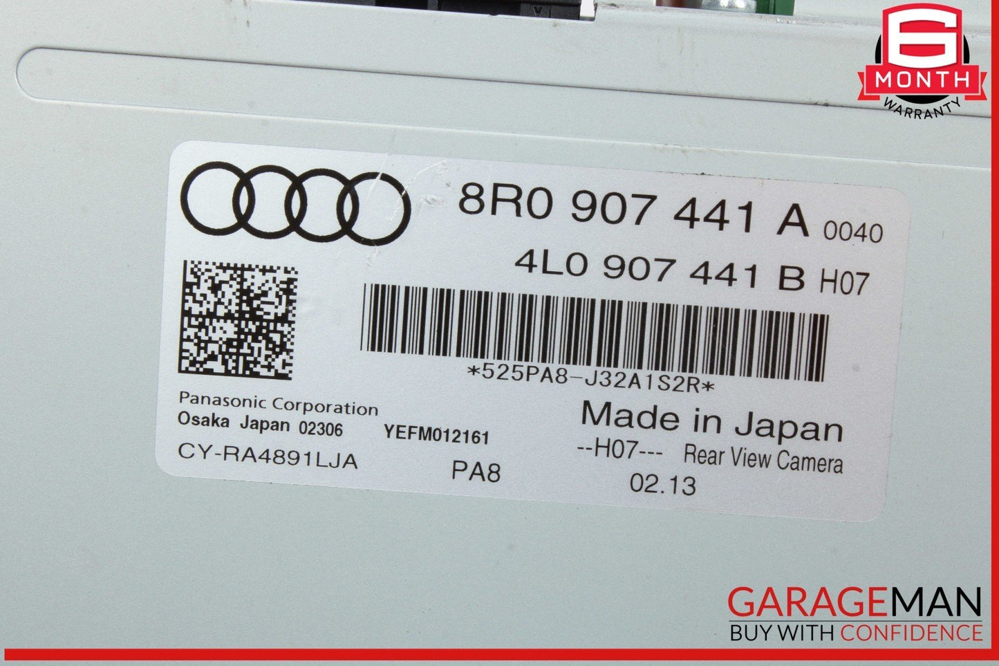 09-17 Audi Q5 SQ5 Rear View Camera Computer Control Module Unit 8R0907441A OEM