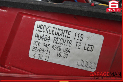 08-12 Audi S5 A5 Rear Right Side Inner LED Tail Light Lamp 8T0945094B OEM