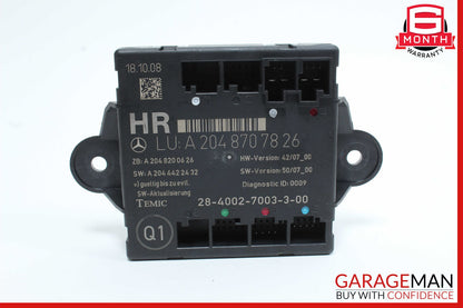 08-18 Mercedes W204 C300 C350 GLK350 Rear Right Side Door Control Module OEM