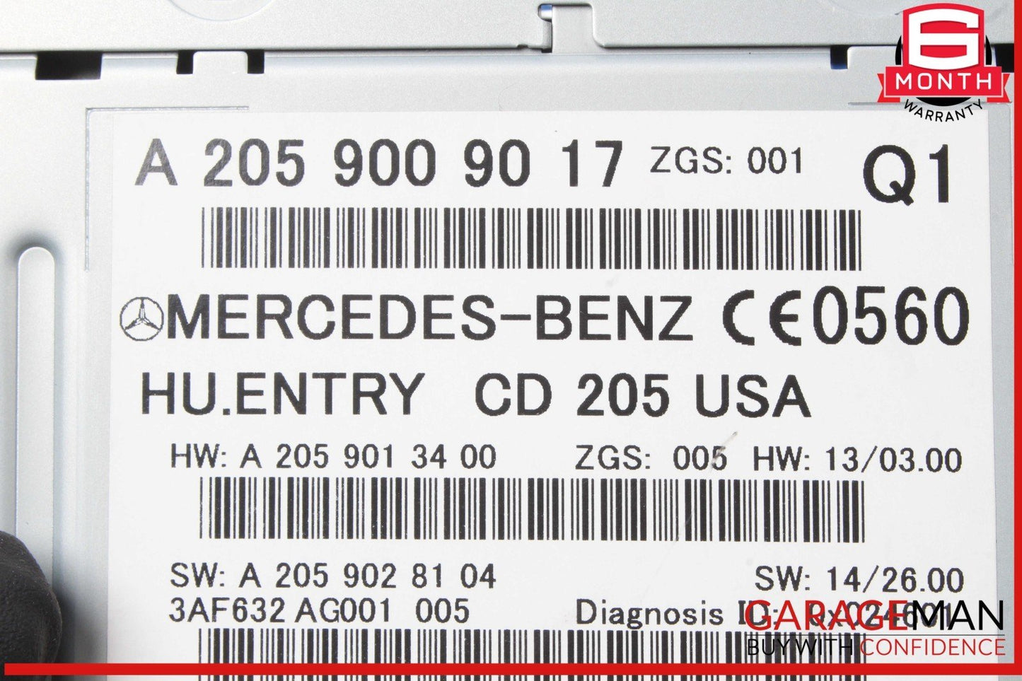 15-18 Mercedes W205 C300 C350e AM/FM CD Player Radio Receiver Module OEM