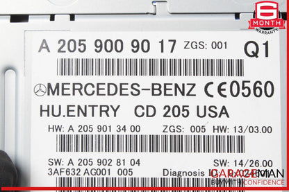 15-18 Mercedes W205 C300 C350e AM/FM CD Player Radio Receiver Module OEM