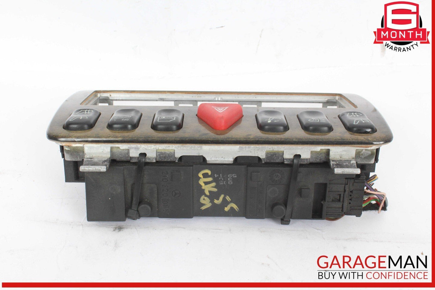 98-03 Mercedes W208 CLK55 AMG Hazard Door Lock Switch Control Panel OEM