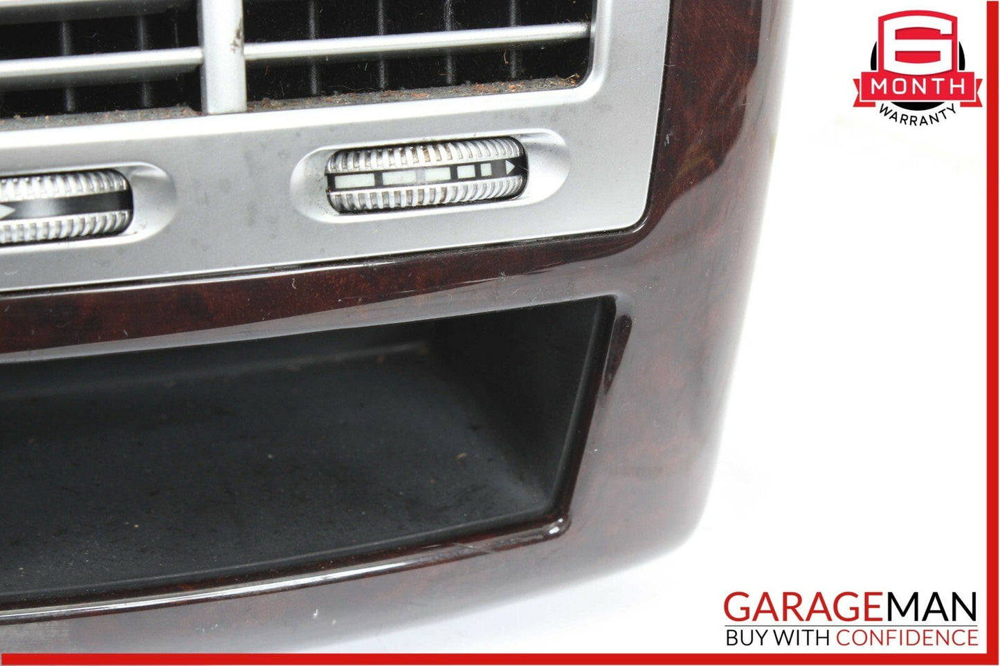 07-13 Mercedes W221 S550 S450 Rear Center Console A/C Air Vent Trim Bezel Wood