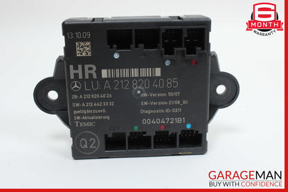 08-18 Mercedes W212 E350 Rear Right Side Door Control Module 2128204085 OEM