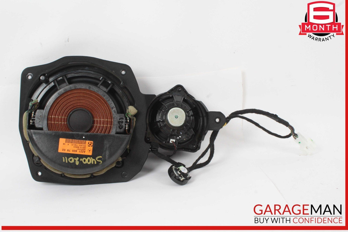 10-13 Mercedes W221 S400 Front Left & Right Side Door Audio Speakers Set OEM