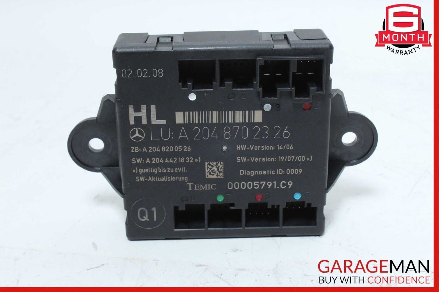 08-14 Mercedes W204 C300 C350 Rear Left Side Door Control Module 2048702326 OEM