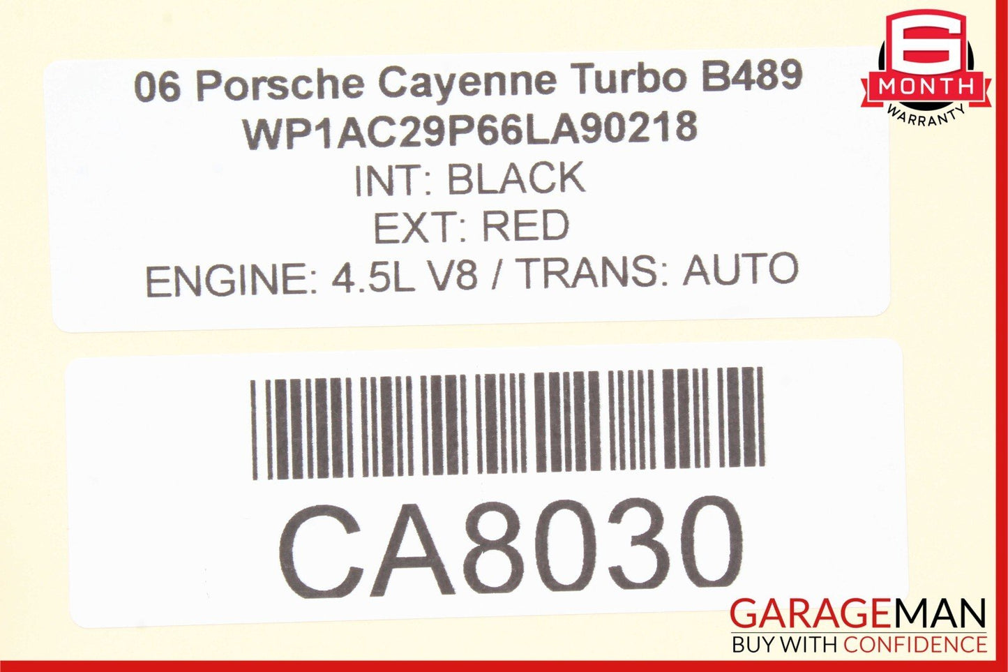 03-10 Porsche Cayenne Turbo Passenger SRS Bag Indicator Control Switch Button