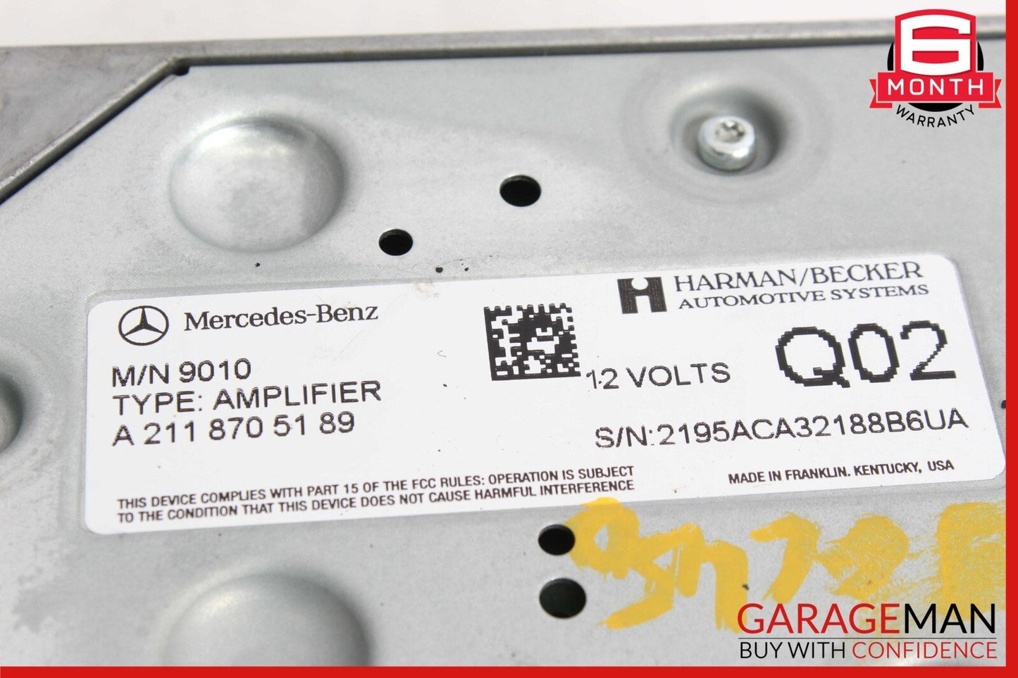 09-12 Mercedes R350 E350 CLS500 SL500 Subwoofer Amp Amplifier Harman Becker OEM