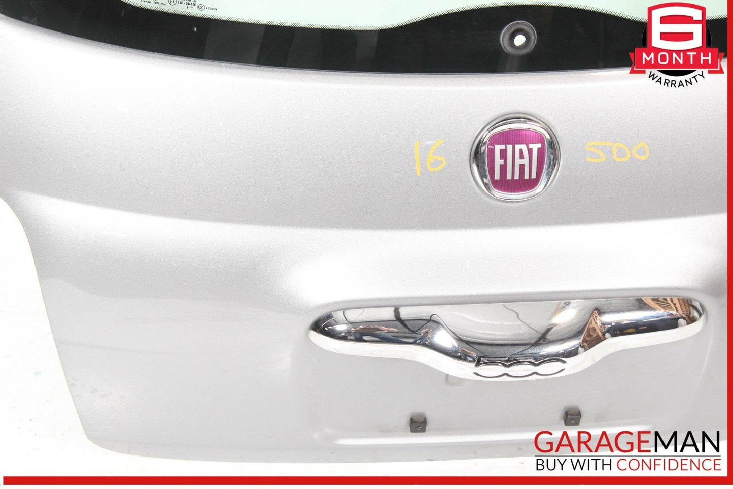 12-17 Fiat 500 Rear Trunk Lid Tailgate Liftgate Shell Gray OEM