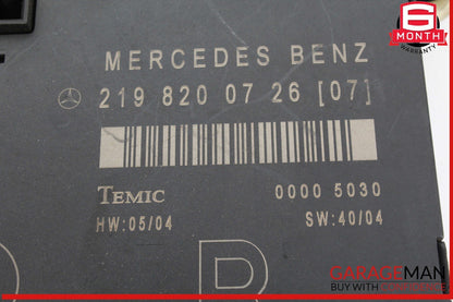 06-11 Mercedes W219 CLS550 CLS500 Front Right Door Control Module 2198200726 OEM
