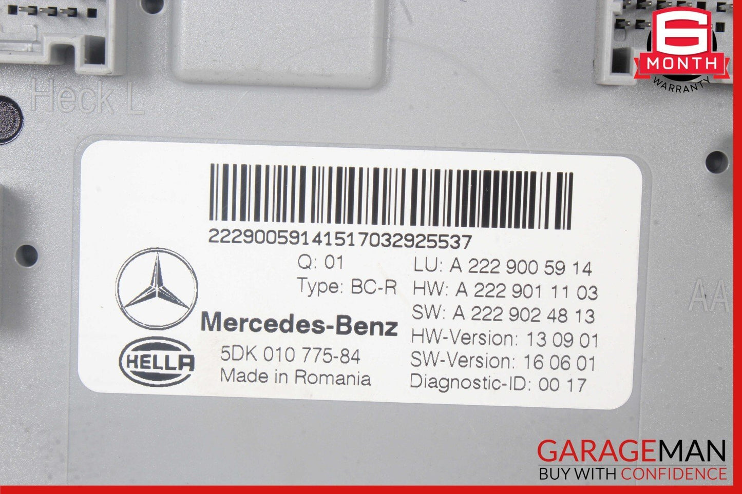 15-18 Mercedes W205 C300 C400 C350e Rear Trunk SAM Control Module Unit OEM