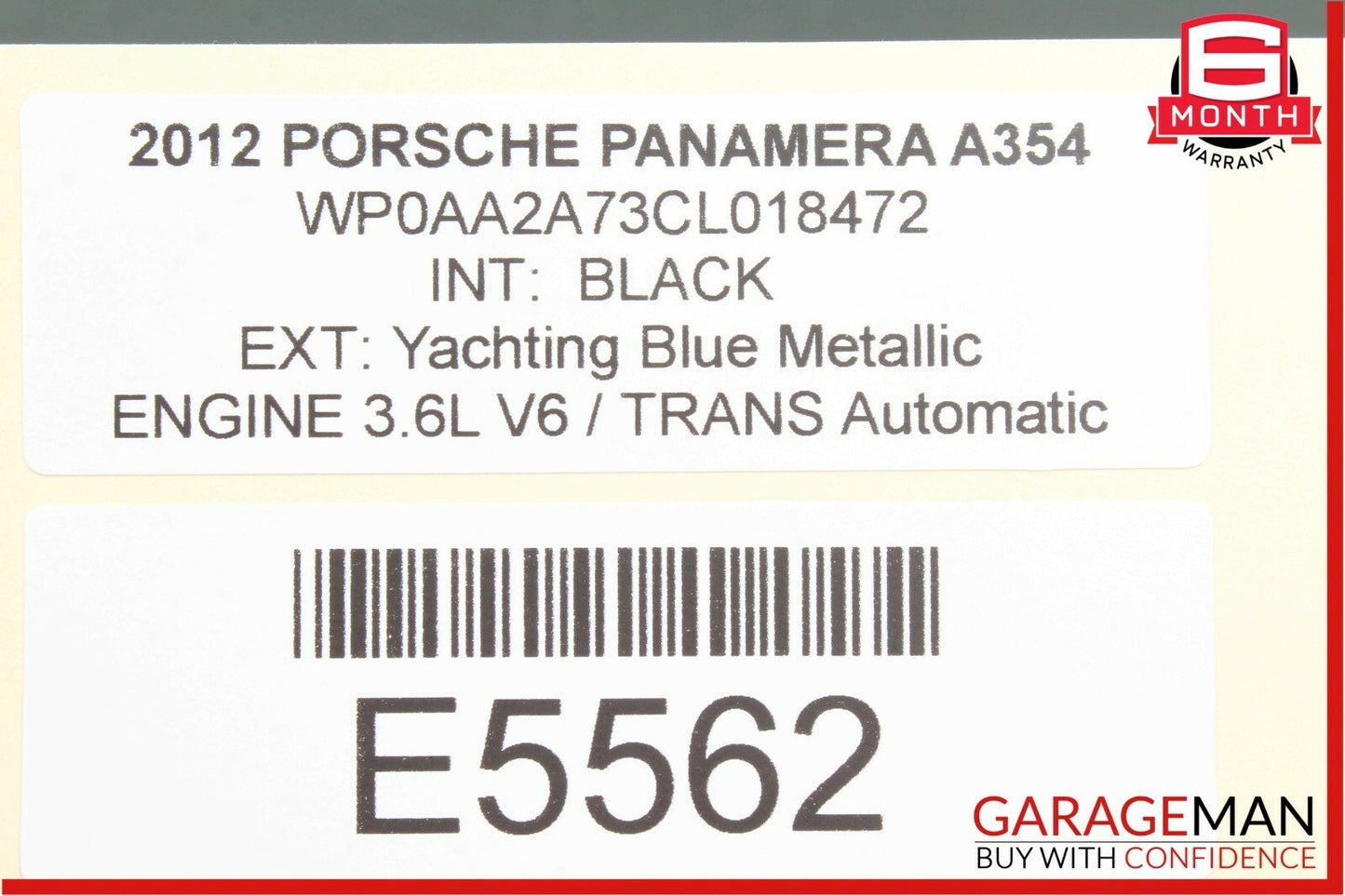 10-15 Porsche Panamera 970 Yaw Rate Acceleration Speed Sensor Module Unit OEM