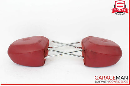 17-22 Alfa Romeo Giulia Front Left and Right Side Seat Headrest Head Rest Red