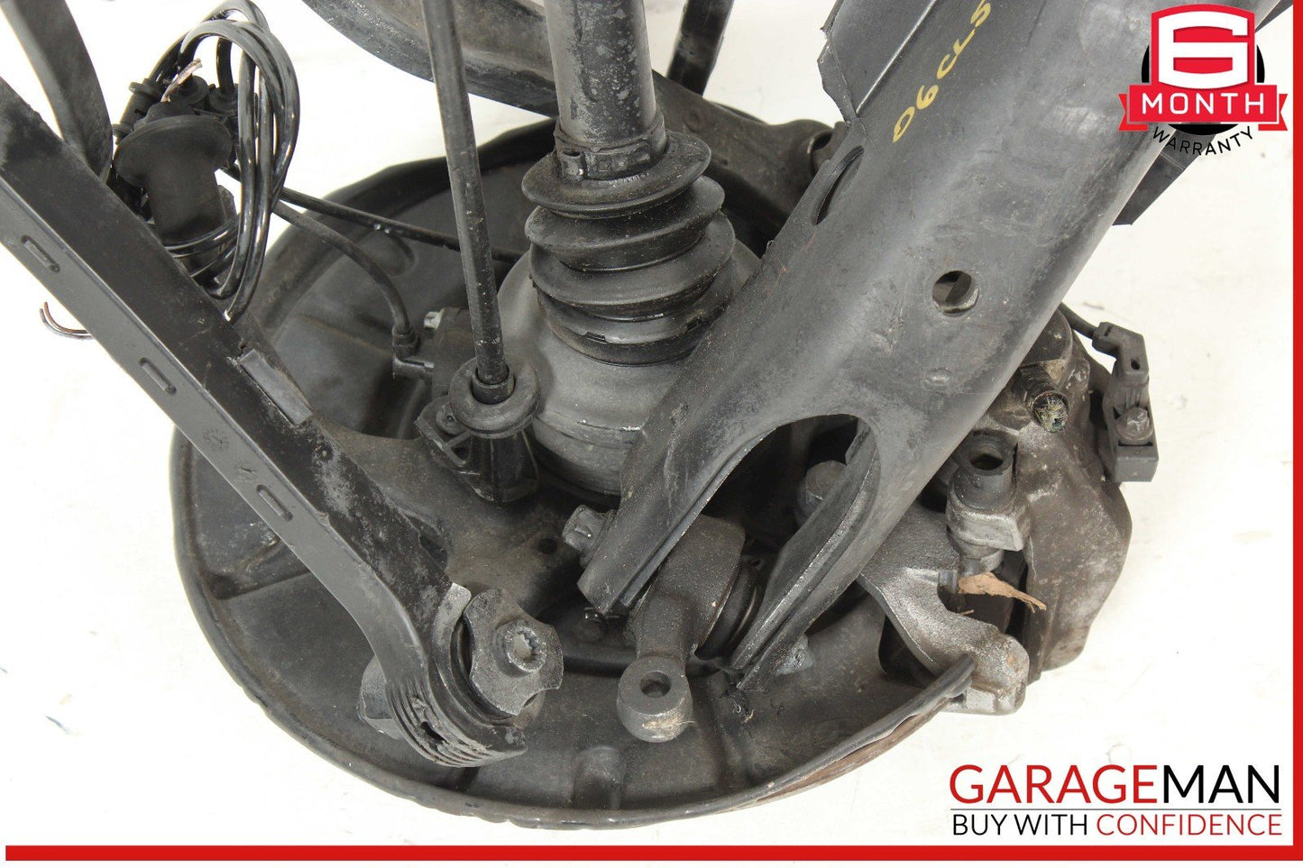 03-06 Mercedes W215 CL500 Rear Right Spindle Knuckle CV Shaft Brake Rotor Assy
