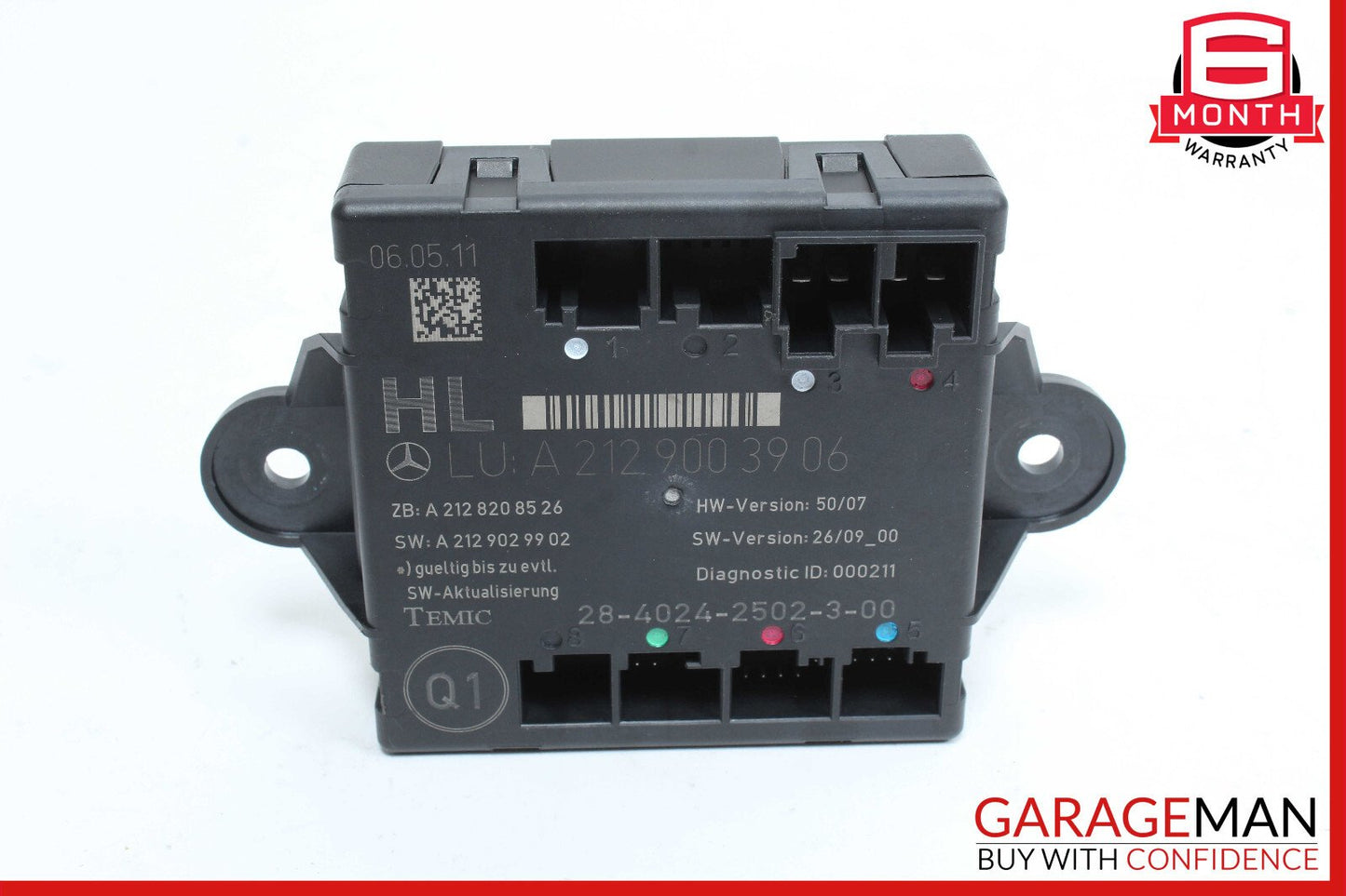 08-18 Mercedes W204 C300 C350 CLS550 Rear Left Side Door Control Module OEM