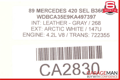 86-91 Mercedes W126 420SEL Left Driver Side Window Switch 1248204610 OEM