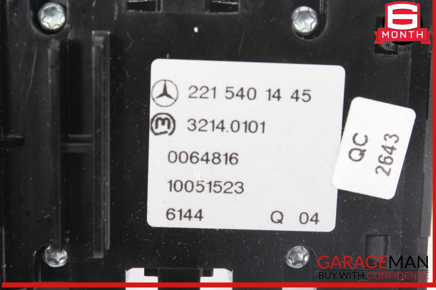 07-14 Mercedes W221 S550 CL550 Electronic Parking Button Switch 2215401445 OEM