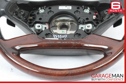 10-14 Mercedes S550 CL550 4 Spoke Steering Wheel w/ Paddle Shifters Wood Black