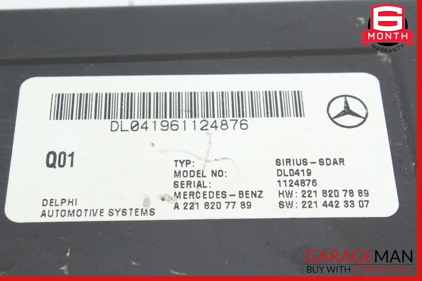 Mercedes W221 S550 S63 C300 SLK350 Sirius Satellite Radio Module Receiver OEM