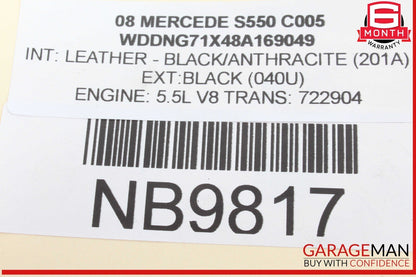 07-14 Mercedes W221 S550 Front Left Driver Side Bumper Reinforcement Bracket OEM