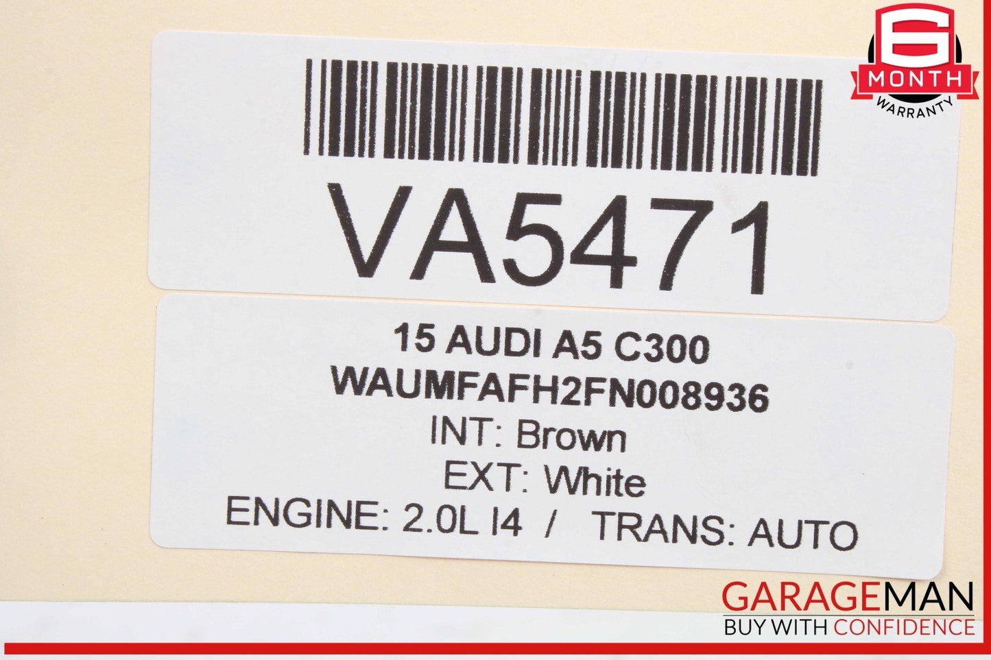 09-18 Audi A5 Q5 A7 S4 A4 Rear Right Passenger Side Upper Control Arm 8K0505324H