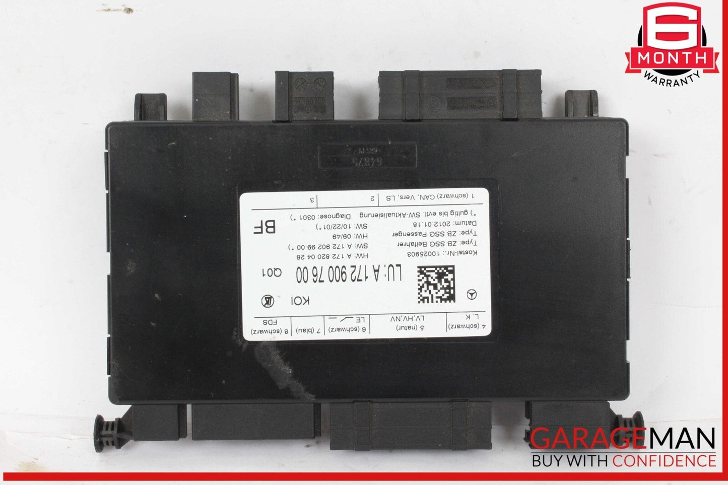 10-18 Mercedes W218 CLS550 Front Right Seat Control Module 1729007600 OEM