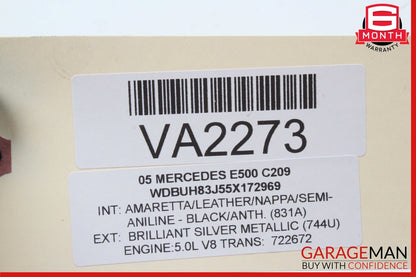 03-09 Mercedes W211 E500 E350 Rear Trunk Lid Release Handle 2117400393 OEM