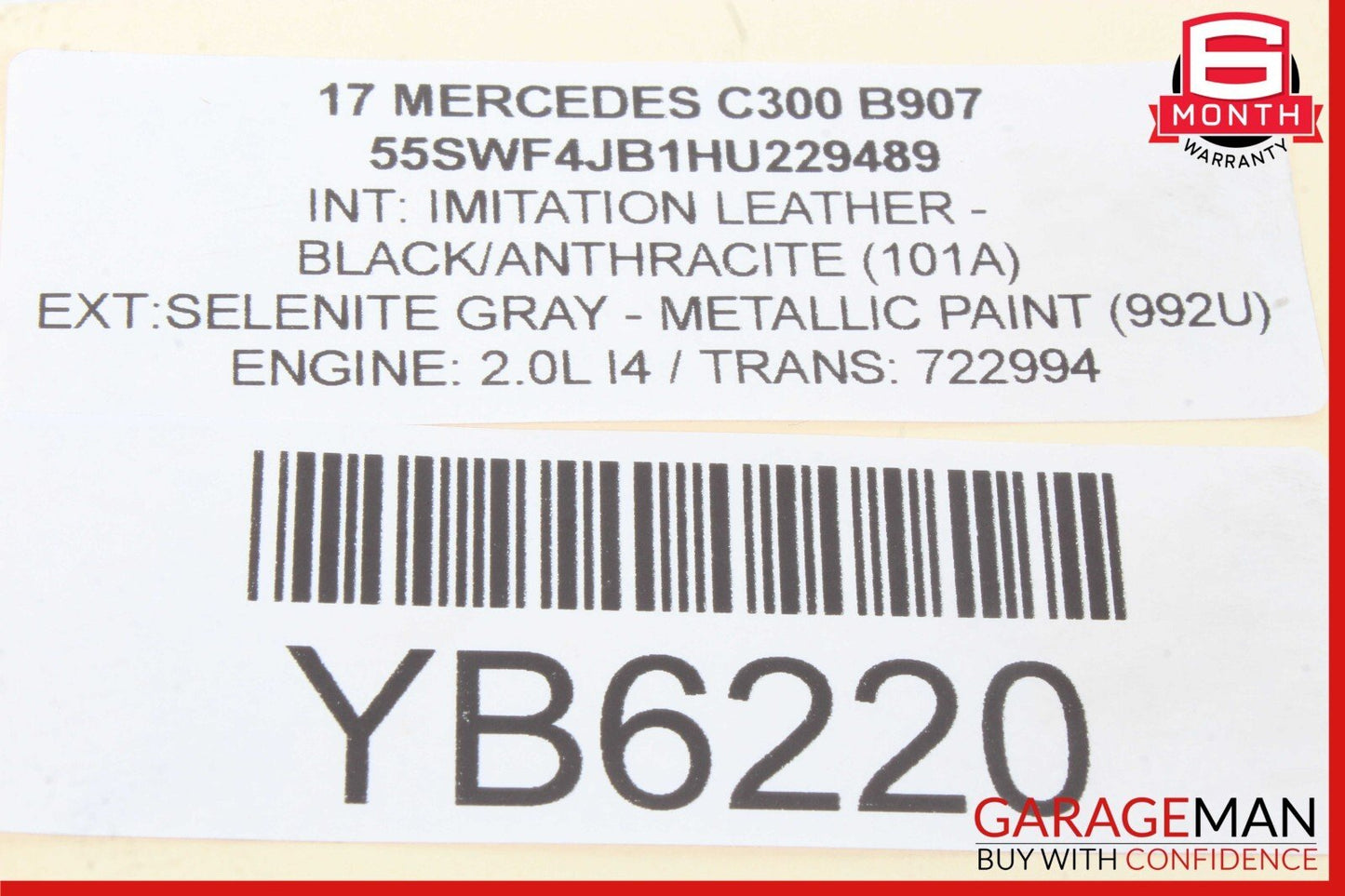 08-20 Mercedes W205 C300 Rear Left or Right Lower Suspension Control Arm OEM