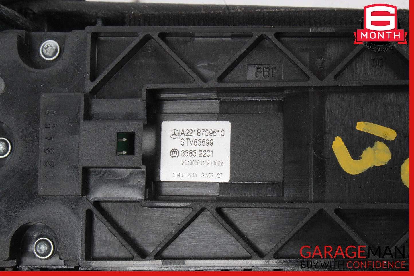 10-13 Mercedes W221 S550 S450 Rear Right Side Window Control Switch Black OEM
