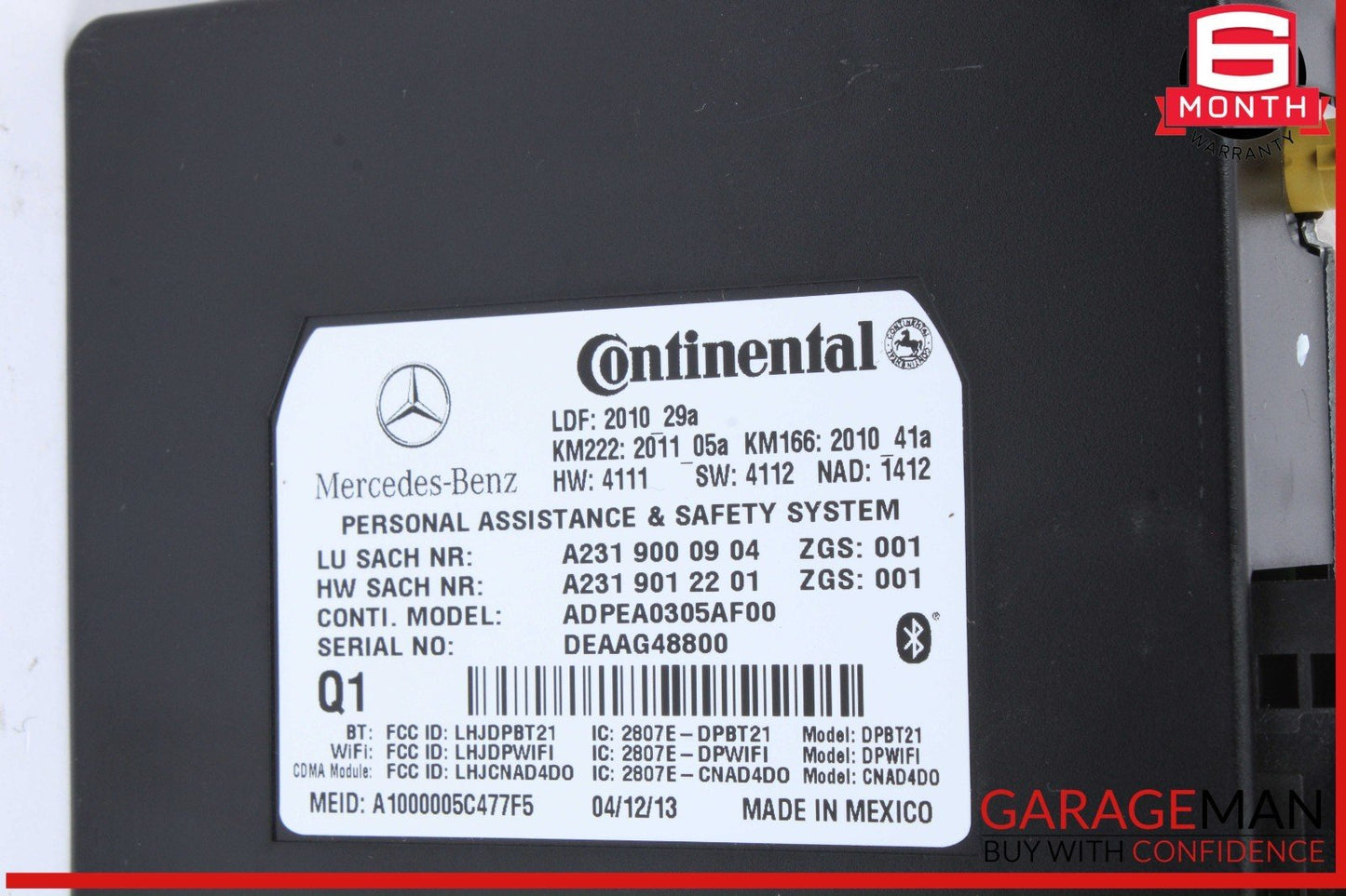 10-20 Mercedes X204 GLK250 GLA250 SL400 Communication Control Module Unit OEM