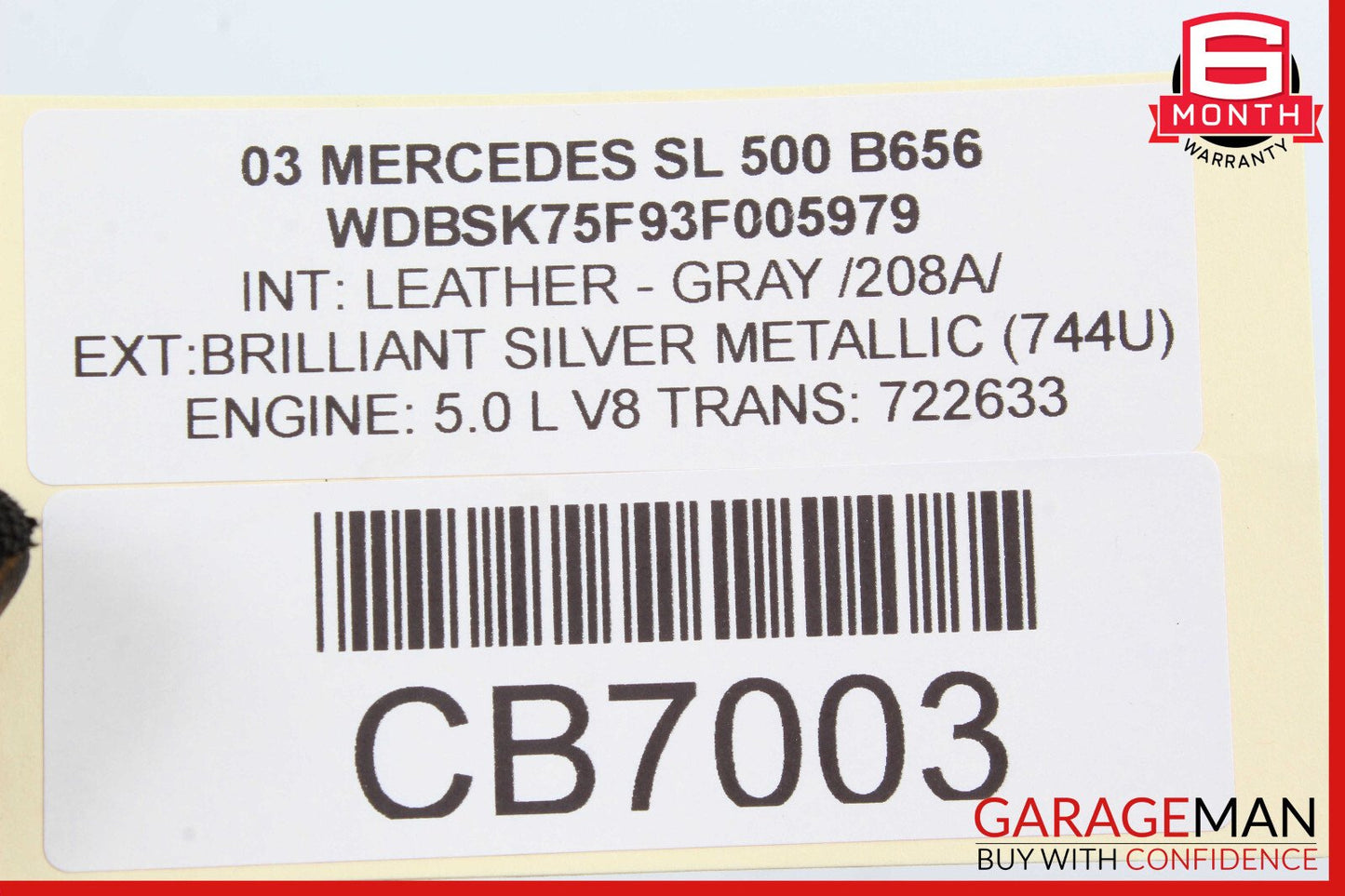 00-13 Mercedes R230 SL500 Seat Belt Seatbelt Tension Sensor 2158600505 OEM