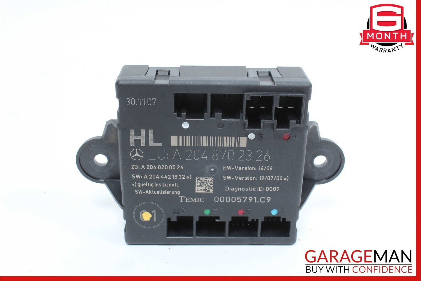 08-18 Mercedes W204 C300 CLS550 GLK350 Rear Left Side Door Control Module OEM