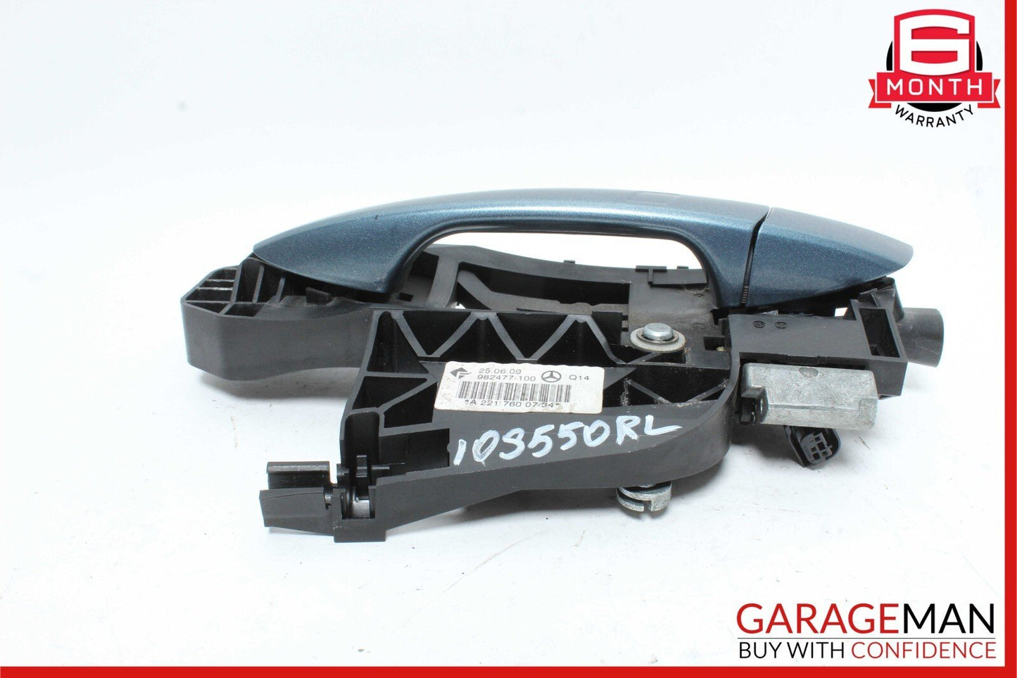 07-13 Mercedes W221 S550 Rear Left Side Exterior Door Handle Keyless Go Blue