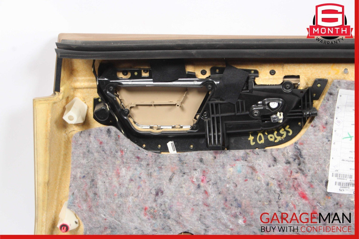 07-09 Mercedes W221 S550 Rear Left Side Complete Interior Door Panel Brown OEM