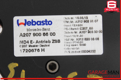 10-17 Mercedes W204 C350 E350 Panoramic Sunroof Sun Roof Motor 2079006600