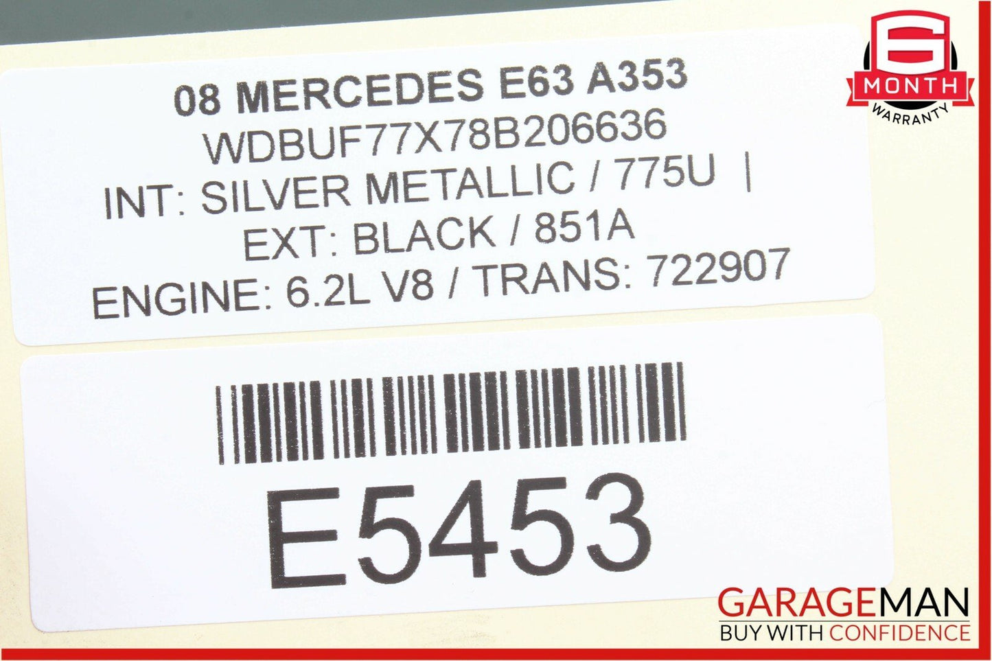 06-09 Mercedes W211 E63 CLS63 AMG Air Vacuum Pump Box 0008002548 OEM