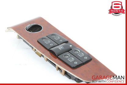00-06 Mercedes W220 S500 Front Left Driver Side Master Window Switch Trim Wood