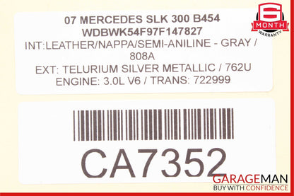 05-11 Mercedes R171 SLK280 Front Left / Right Side Seat Headrest Head Rest Gray