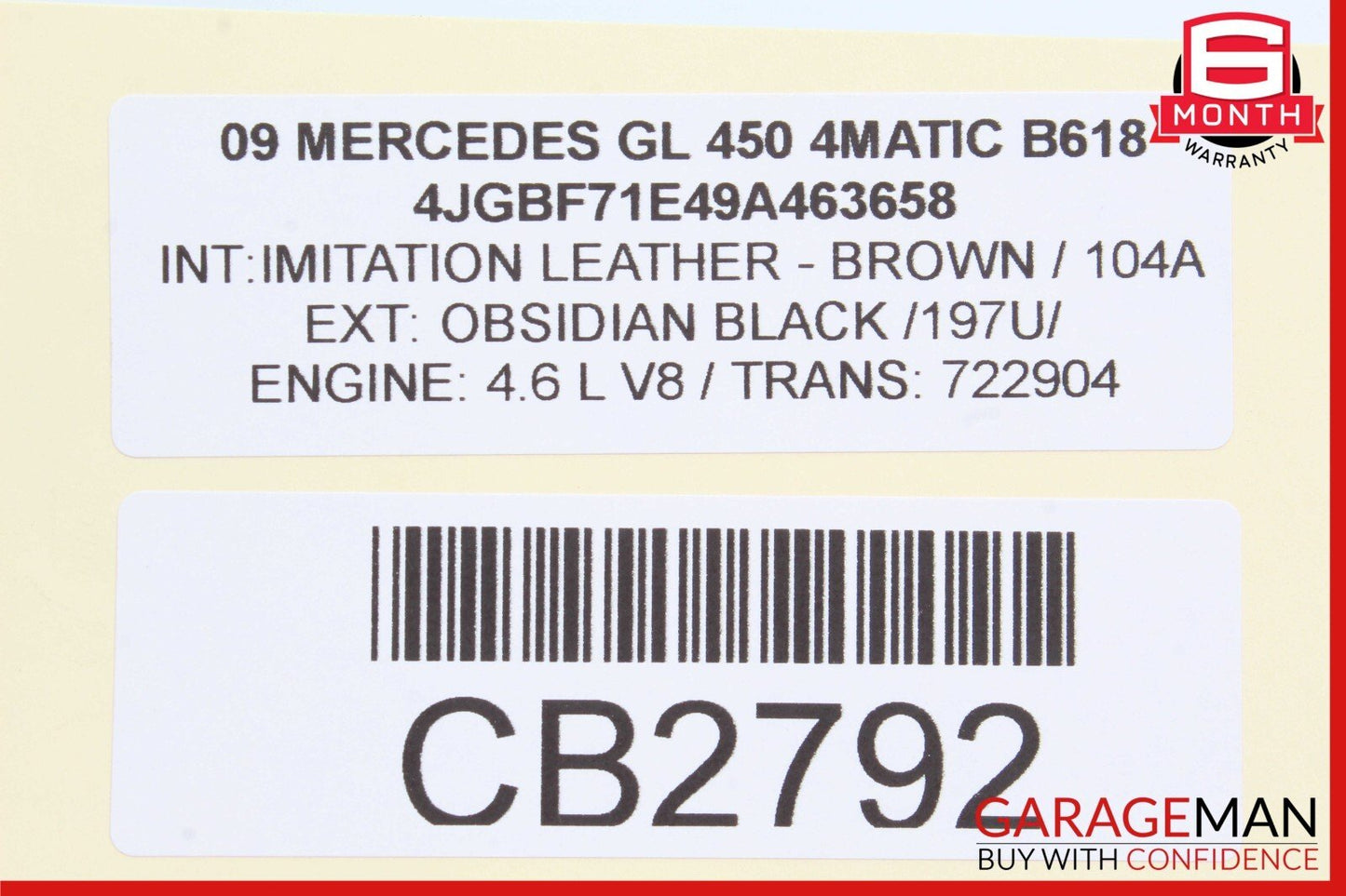 06-13 Mercedes X164 GL450 R350 Front Right Side Door Control Module OEM