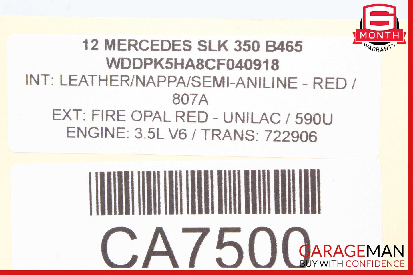12-20 Mercedes R172 SLK350 C350 E400 GLK350 Engine Throttle Valve Body OEM