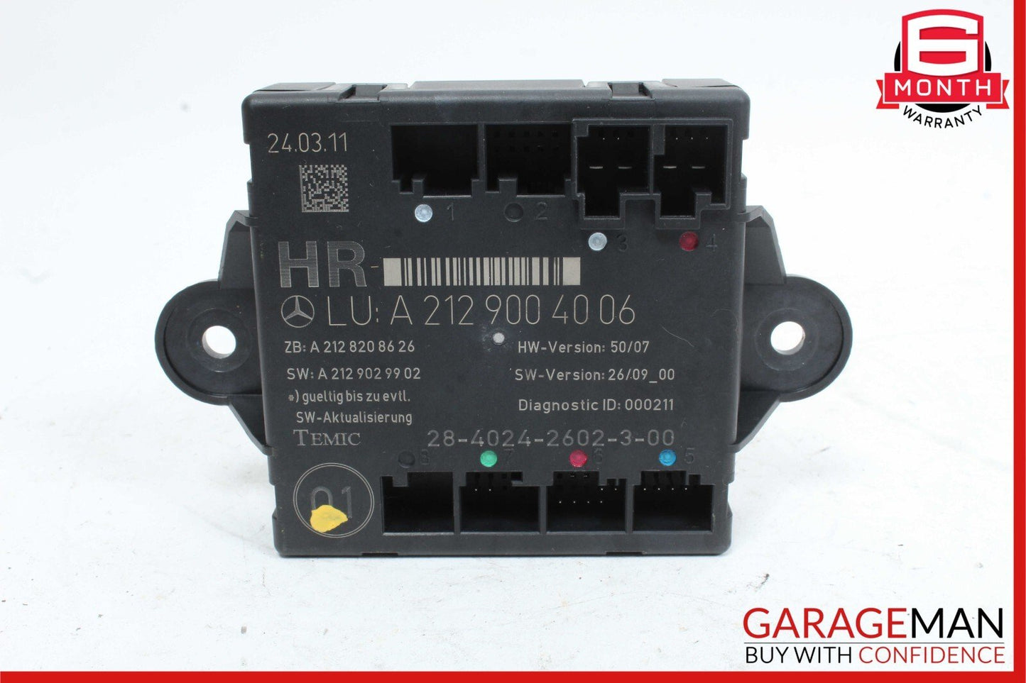 08-14 Mercedes W204 C300 4MATIC Rear Right Side Door Control Module Unit OEM