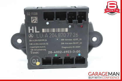 08-18 Mercedes W204 C300 CLS550 GLK350 Rear Left Side Door Control Module OEM