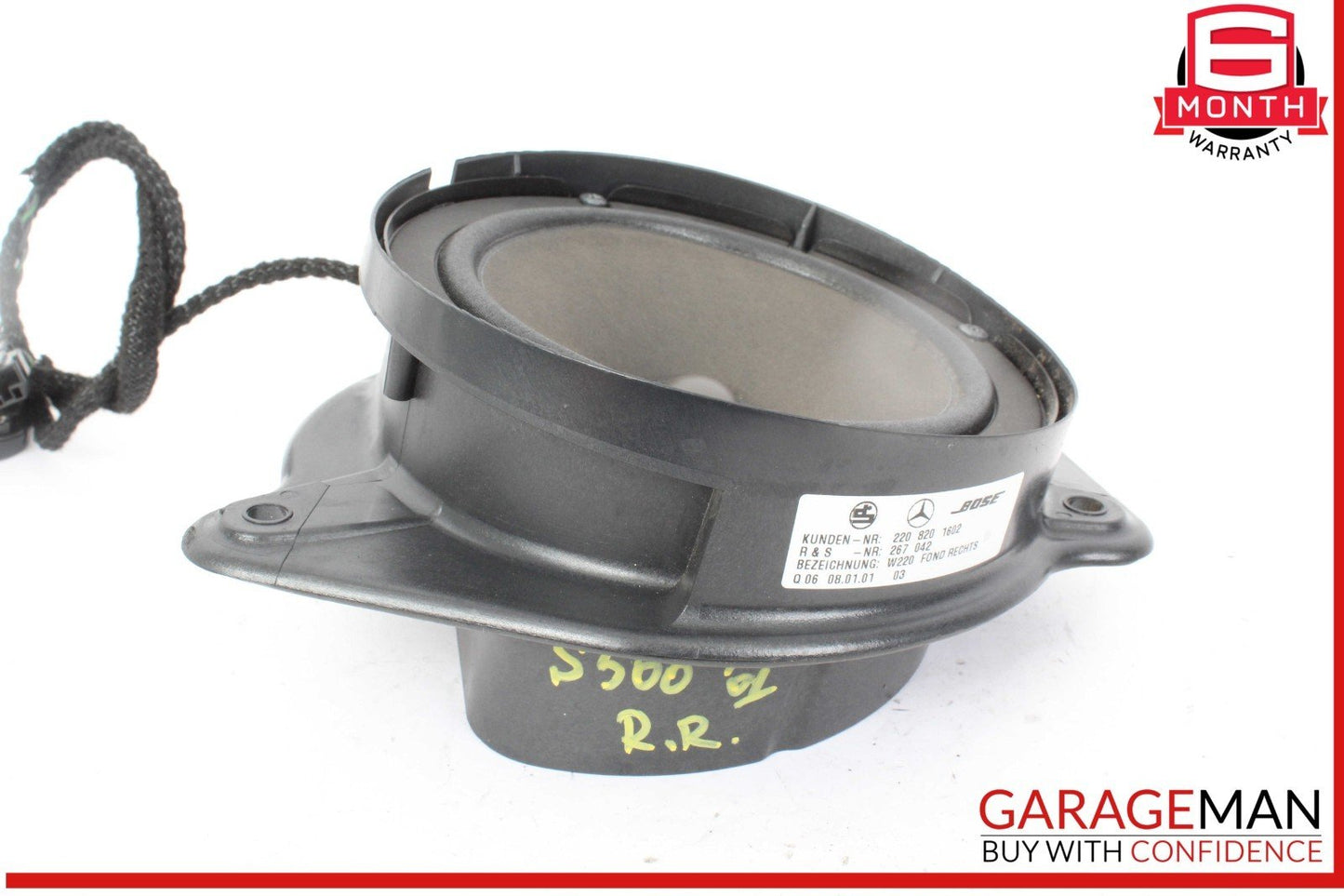 00-06 Mercedes W220 S500 S600 Rear Right Side Door Audio Sound Speaker OEM