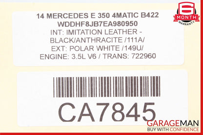 10-16 Mercedes W204 C350 E350 3.5L V6 ECM ECU Engine Control Module Unit
