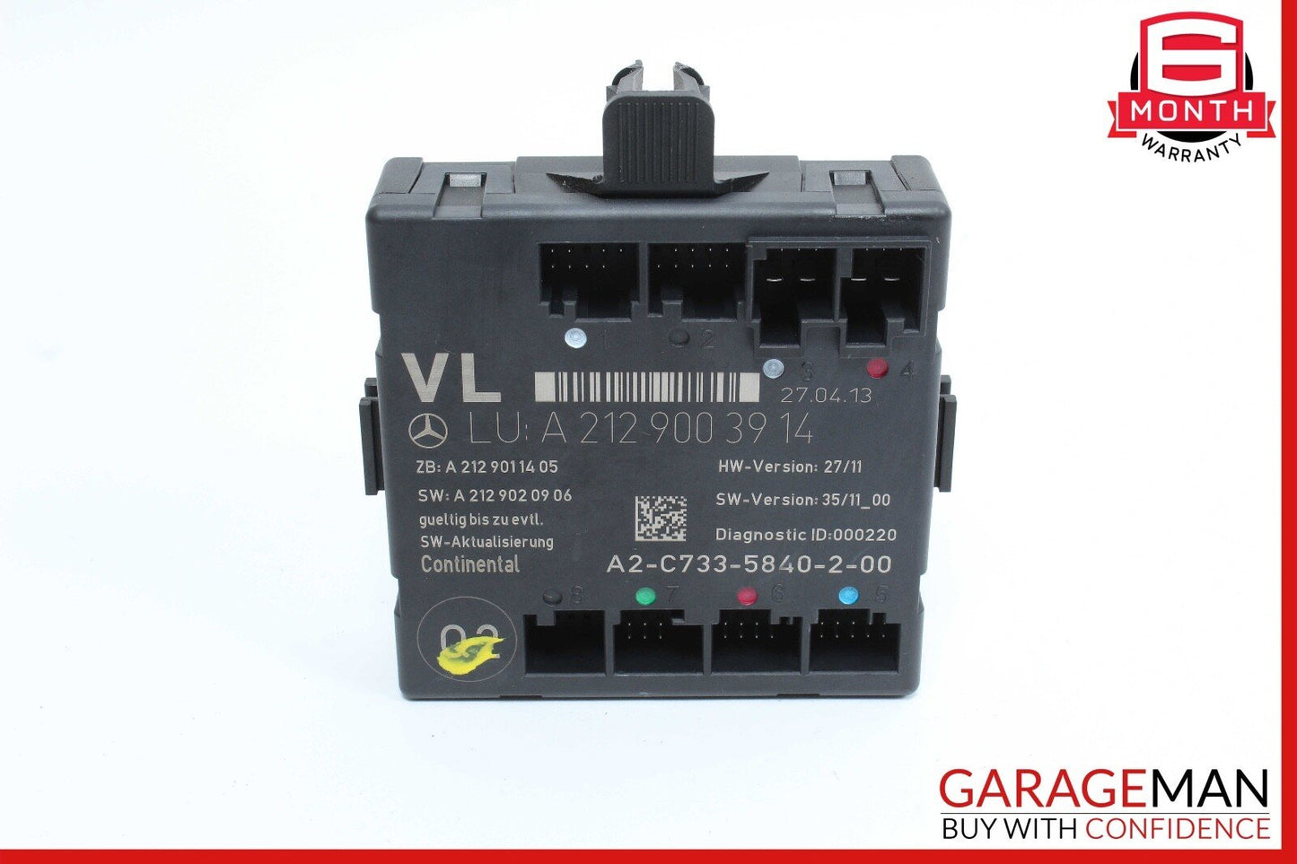 08-14 Mercedes W204 C250 C300 Front Left Driver Side Door Control Module Unit