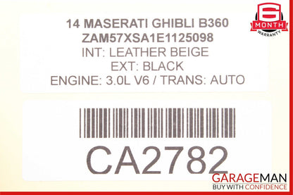 14-17 Maserati Ghibli Dash Dashboard Instrument Panel Analog Clock Assembly