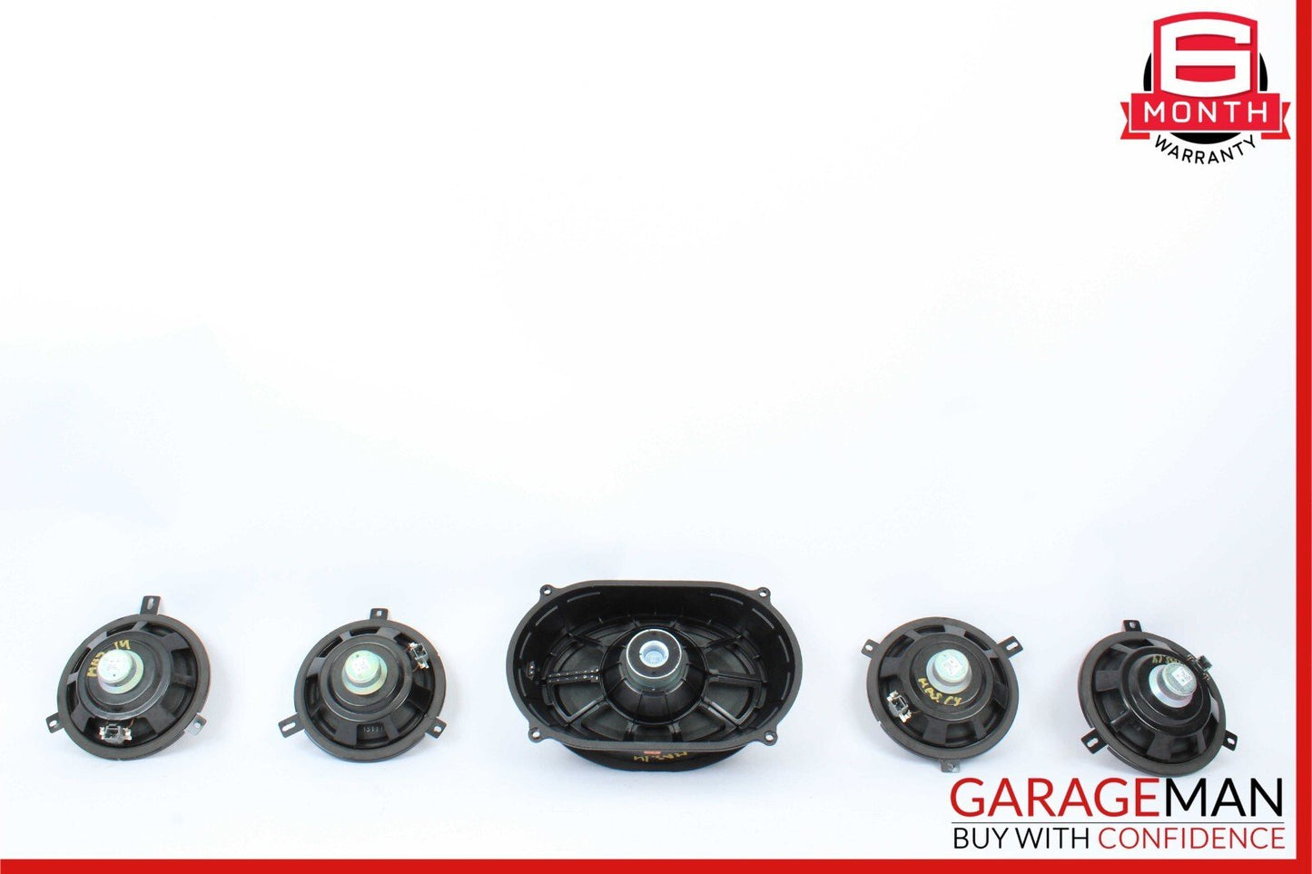 14-17 Maserati Ghibli Rear Sound Audio Subwoofer w/ Speaker Set of 4 Pc OEM
